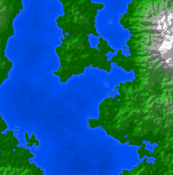 Generated image of a landscape from above