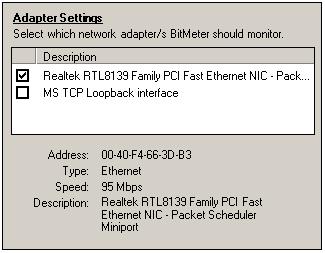 The Adapters Settings Screen